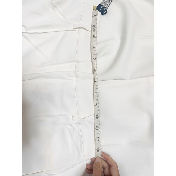 For Love & Lemons size S Shannon Pant White Trouser Wide Leg Chic Quiet Luxury - Picture 6 of 11